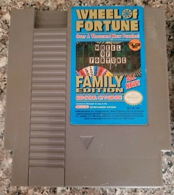 NES Wheel of Fortune Family Edition and Jeopardy Nintendo game cartridge