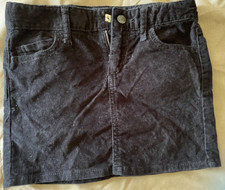 Gapkids GAP KIDS girls black Corduroy Cord Skirt 7 Regular adjustable waist