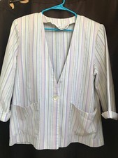 Vintage Womens Continuations Jacket Blazer Size 10 Made in USA
