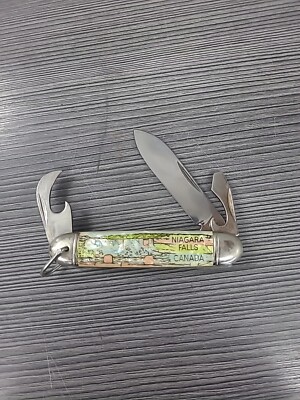 RICHARDS SHEFFIELD POCKET KNIFE NIAGARA FALLS CANADA mop 1960s mcm nos