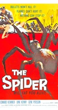 CHRISTMAS GIFT: N/MINT THE SPIDER  1958 AIP   81x 41 inches poster