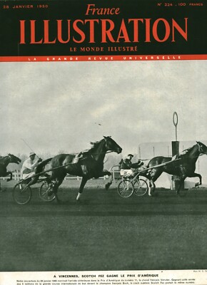 Altes Dokument in Vincennes Scotch Fez gewinnt den Prix d'Amé aus Zeitschrift 1950