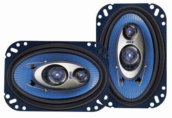 Pair New Pyle PL463BL 4 x 6 240 Watt Three Way Speakers Car