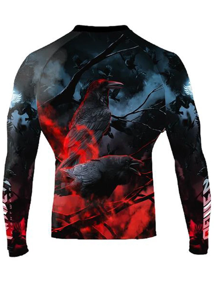 Raven Fightwear Men's The Unkindness Rash Guard MMA BJJ Black  - Image 2 of 3