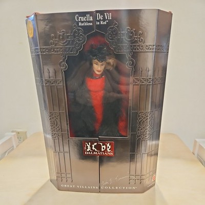 1997 Mattel Cruella De Vil Barbie Ruthless in Red Signed by Lisa E Temming NIB