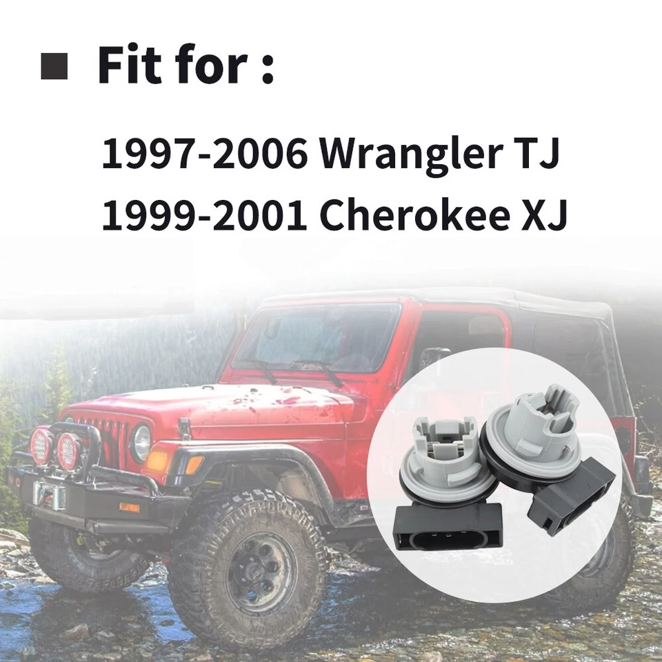 2X Para Chrysler Dodge Jeep Wrangler Enchufe Giro Ámbar Estacionamiento 95023L 68060366AA Foto 4 de 4