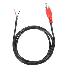 3.3FT RCA to Bare Wire Speaker Cable, Red RCA Male Plug