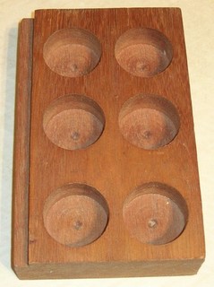 Handmade Hardwood Paint Pot Holder (holds 6x Tamiya 23ml acrylic paint pots)