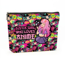 Kawaii Makeup Bag for Anime Lovers - Funny Cosmetic Toiletry Bag for Women Gi...