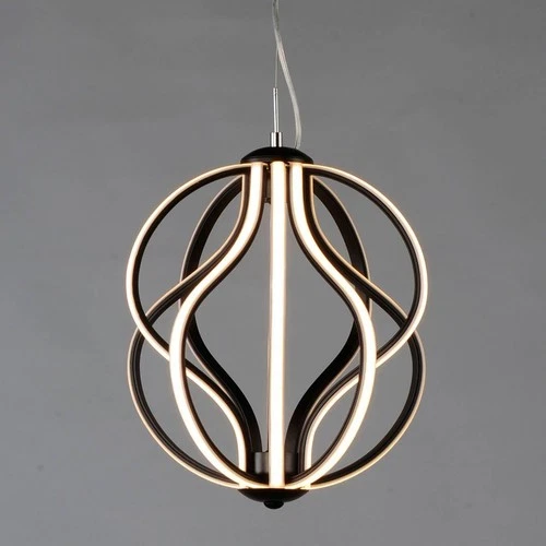 ET2 Aura 12" Wide Black Orb LED Mini Pendant - Picture 1 of 4