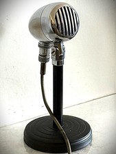 1940's American Microphone Co D5T Microphone, original, working, w/cable  stand