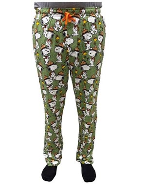 Men's Peanuts Snoopy Pajama Pants Beagle Scout Camping Lounge Wear