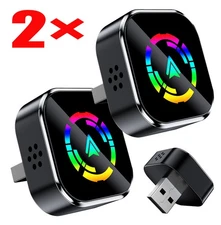 2×USB Auto Wireless CarPlay Adapter For iPhone Apple Wireless Dongle Plug ＆ Play