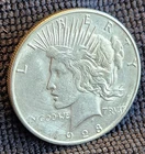 1928 S Peace Silver Dollar - San Francisco Mint -  EF Condition - Old Cleaning