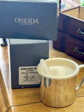 Vintage Oneida Silverplate Baby Sippy Cup Alphabet Child Cup W/ Lid Box USA