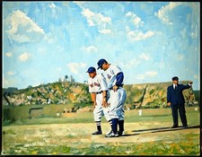 Lou Gehrig & Joe Cronin Fenway Park Oil Paint Colorized 8x10 Print-FREE SHIPPING
