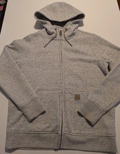 Carhartt Women  s Relaxed Fit Zip Hoodie Gray Fleece Lined Workwear Sweatshirt M