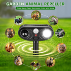 2026 Sonic Fortress Pro Deer Repellent 4 Pack Ultrasonic Solar Animal Repellent 744759343444