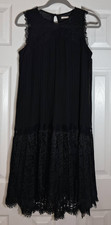 Floreat Anthropologie womens size 4 dress boho fairly goth whimsy witchy midi