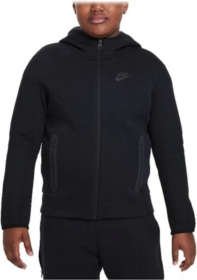 Nike Sportswear Tech Fleece Boy's Full-Zip Large Hoodie Black