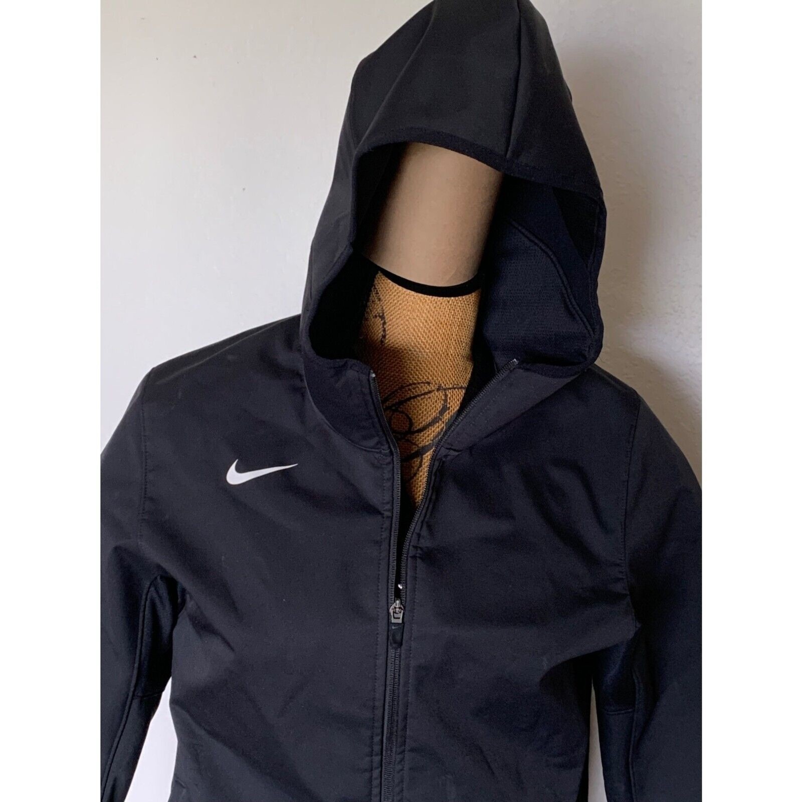 SACAI X NIKE Nike Dri Fit Foul Weather fodera giacca nera con cappuccio e cerniera taglia MEDIA RN#56323