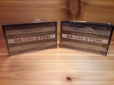 Lot of 2 TDK SA Cassette Tapes, New Unopened Packages, But The Plastic is Torn