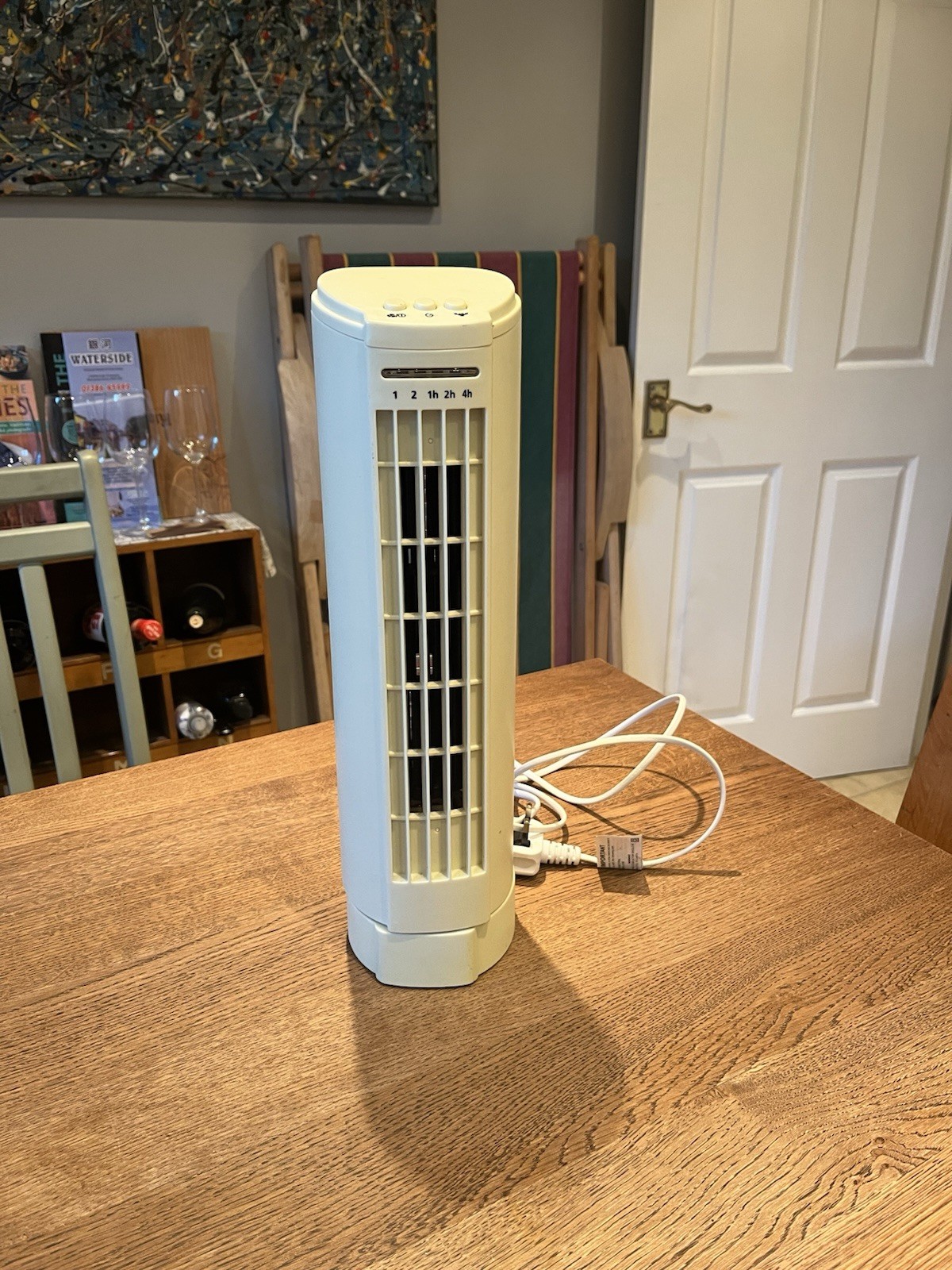 Fine Elements Mini Tower Fan 240V White Timer
