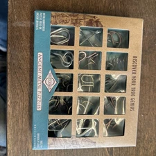 True Genius Ancient Metal Puzzle Set of 12 Brain Teasers Disentanglement Game