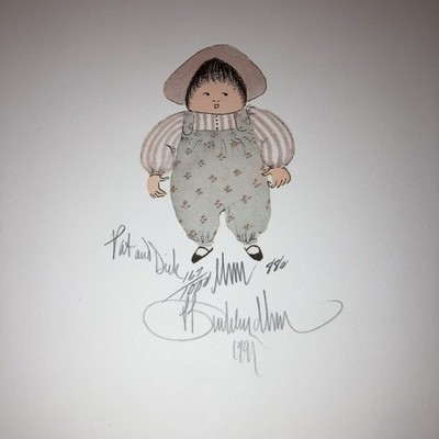 ''Mako''  child P. Buckley Moss 1988 print signed numbered 7.75'' X 6.75''