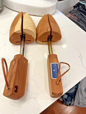 Mens Bostonian Wooden Shoe Trees Cedar Split Toe with Springs to Adjust XL