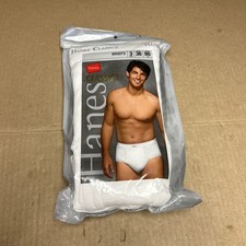 Vintage 2004 Hanes Classics Briefs Men's Size 36 White 3pk NOS 3 Pairs Underwear
