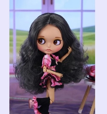 Neo Blythe Doll Matte Face Jointed Body Big Lips Hair Wig Eyes 4 Color Nude Toys