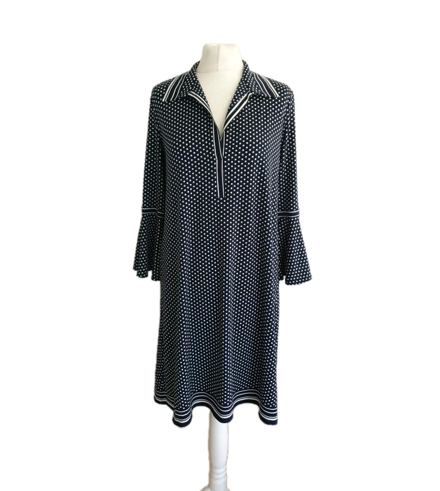 Vestido para mujer MAX STUDIO estampado elástico manga campana 3/4 cuello en V. Mediano/Reino Unido 12. Foto 2 de 4