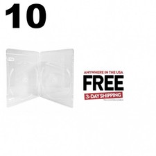 10 PREMIUM Clear Blu-Ray Double Cases 11MM  1-3 DAYS