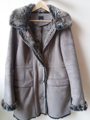 Jacke Winterjacke  lang Kurzmantel Gr.44 FABIANI sehr warm Kapuze abhehmbar