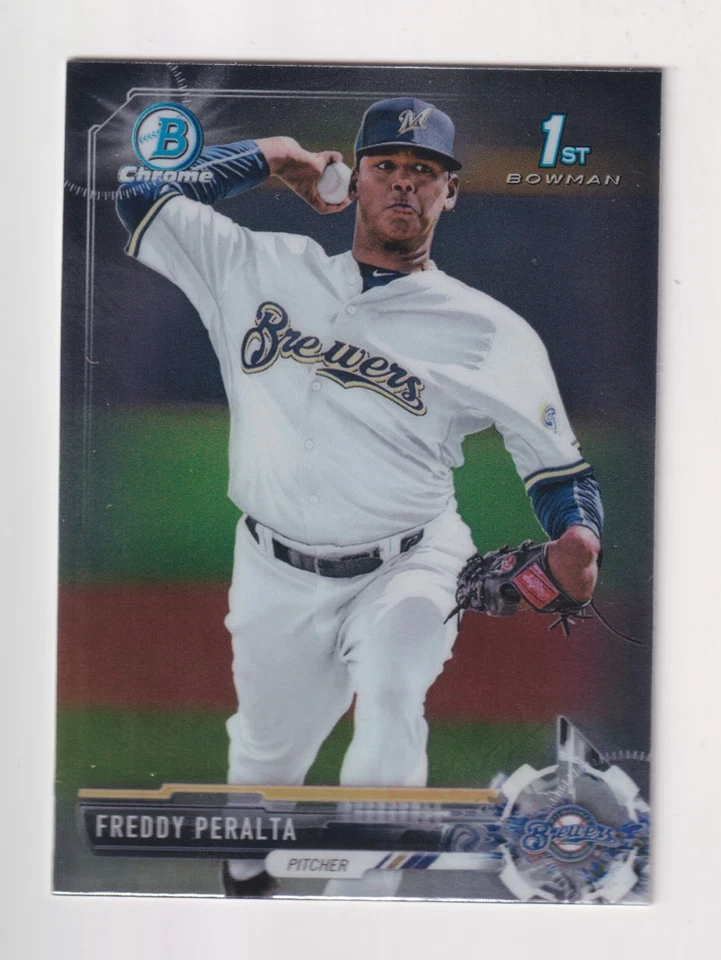 2017 Bowman Chrome Mini BCP22 FREDDY PERALTA RC Rookie 1ST BOWMAN QTY AVAILABLE - Image 3 of 4