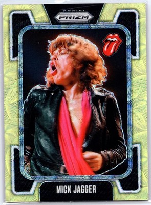 2025 Panini Prizm The Rolling Stones #22 Mick Jagger Yellow Scope