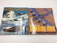 Michael O'Leary War WWII & Korea Books,Gunfighters 1986,Bombing Iron 1987