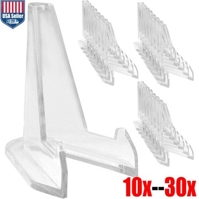 30x Arcylic Card Display Stands, Mini Clear Easel Stand Holder for Sports Graded