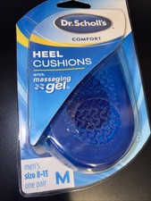 Dr. Scholls Heel Cushions For Men Size 8-13 Comfort With Massaging Gel Advanced