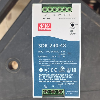 #ad #ad ‎MEAN WELL SDR 240 24 240W Single Output Industrial DIN RAIL with PFC Function $22.00