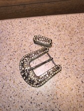 Silvertone Belt Buckle 2 Piece Set