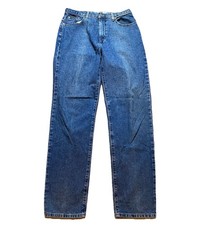 Vintage Calvin Klein Women's Denim Easy Fit Blue Jeans Leather Tab Size 10