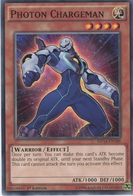 Yugioh Photon Chargeman MP14-EN189 Common 1st Edition NM x3 Play Set