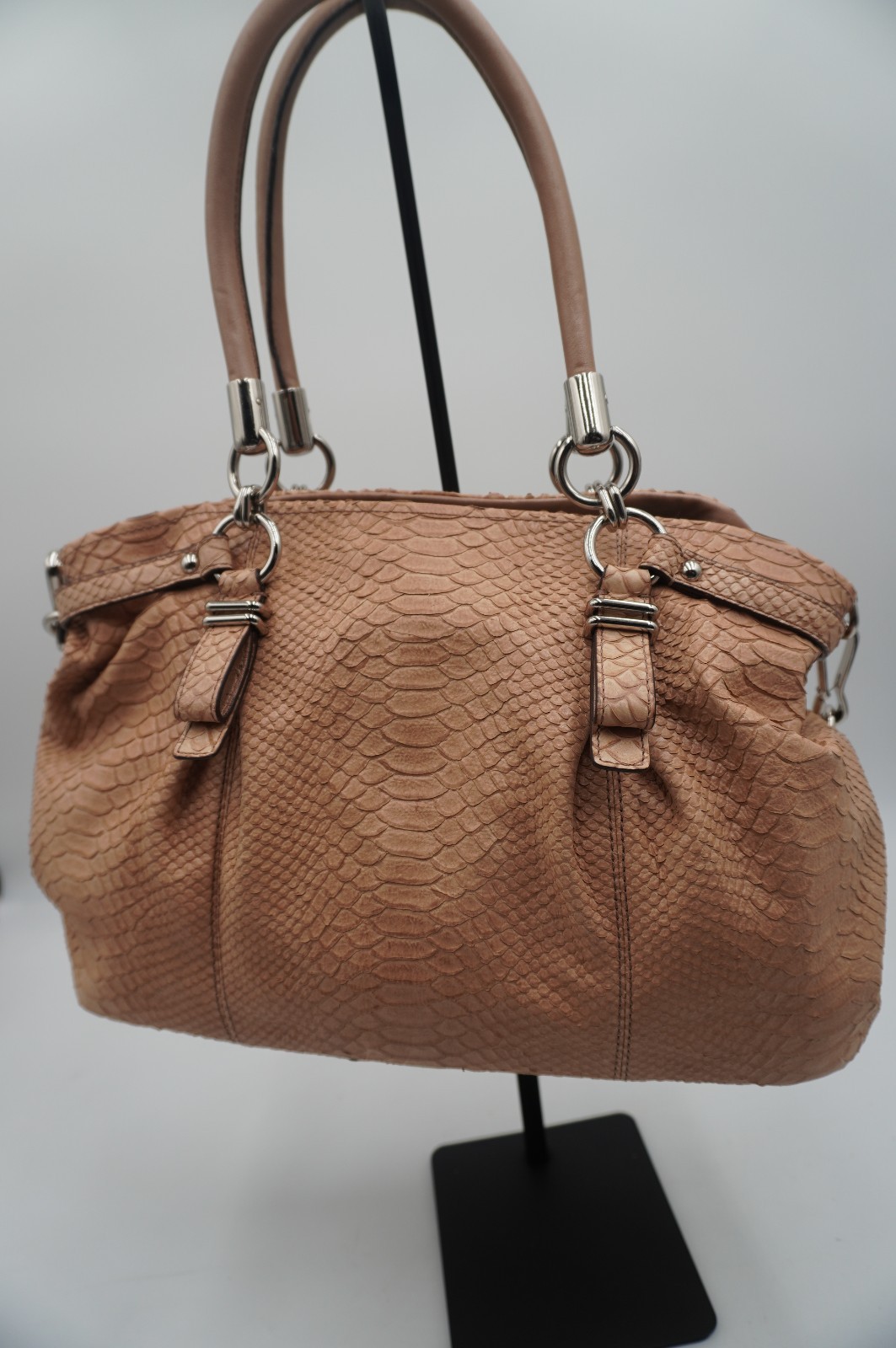 Coach Madison Sophia Embossed Python Leather Satc… - image 7
