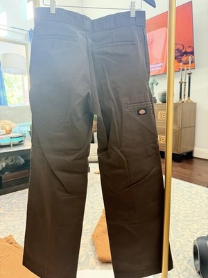 Dickies 85283 Loose Fit Double Knee Work Pants Men 32x32 Brown Carpenter
