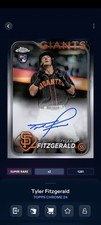 Topps Bunt Chrome '24 Tyler Fitzgerald Rookie Signature Super Rare DIGITAL