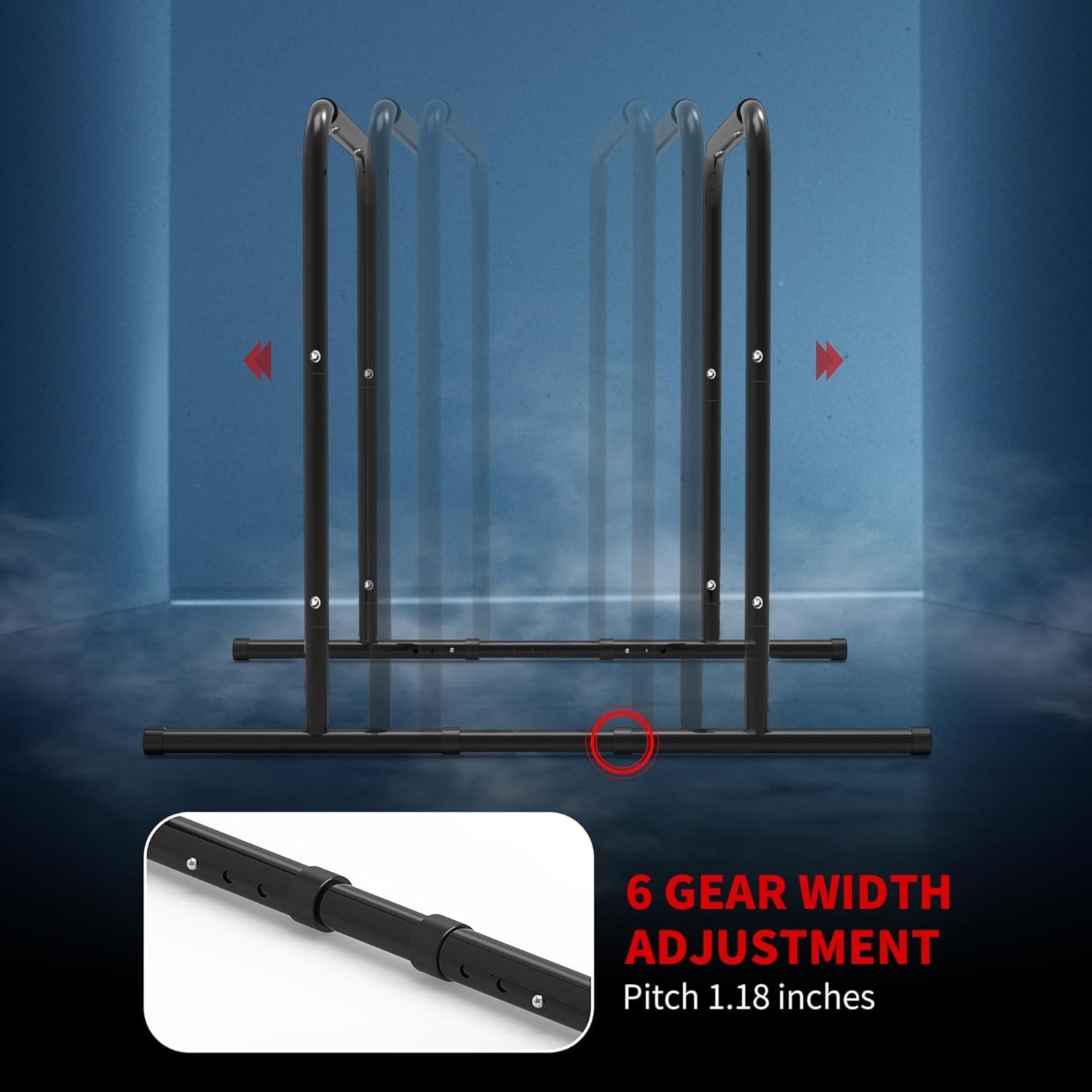 Leikefitness Pull Up Dip Station | Strength Training Tricep Dips Push-Ups Gym