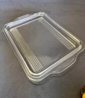 Vintage PYREX Refrigerator Dish Ribbed Clear Glass Lid 503-C