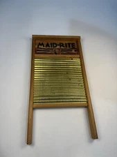 Vtg Maid-Rite No 2072 Standard Family Size Wash Board Columbus Washboard Co Ohio